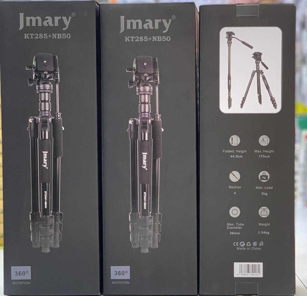  Jmary KT285+NB50, a 2-in-1 professional camera tripod with a hydraulic head.